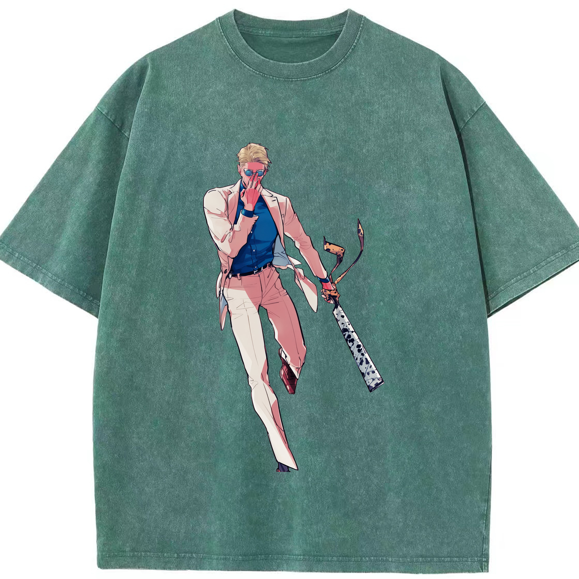 （画像用） 呪術廻戦 Jujutsu Kaisen 綿100% ヴィンテージ風 半袖Tシャツ（フロントプリント）
